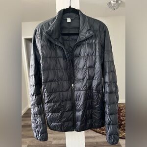 REI Black Goose Down Quilted Jacket.